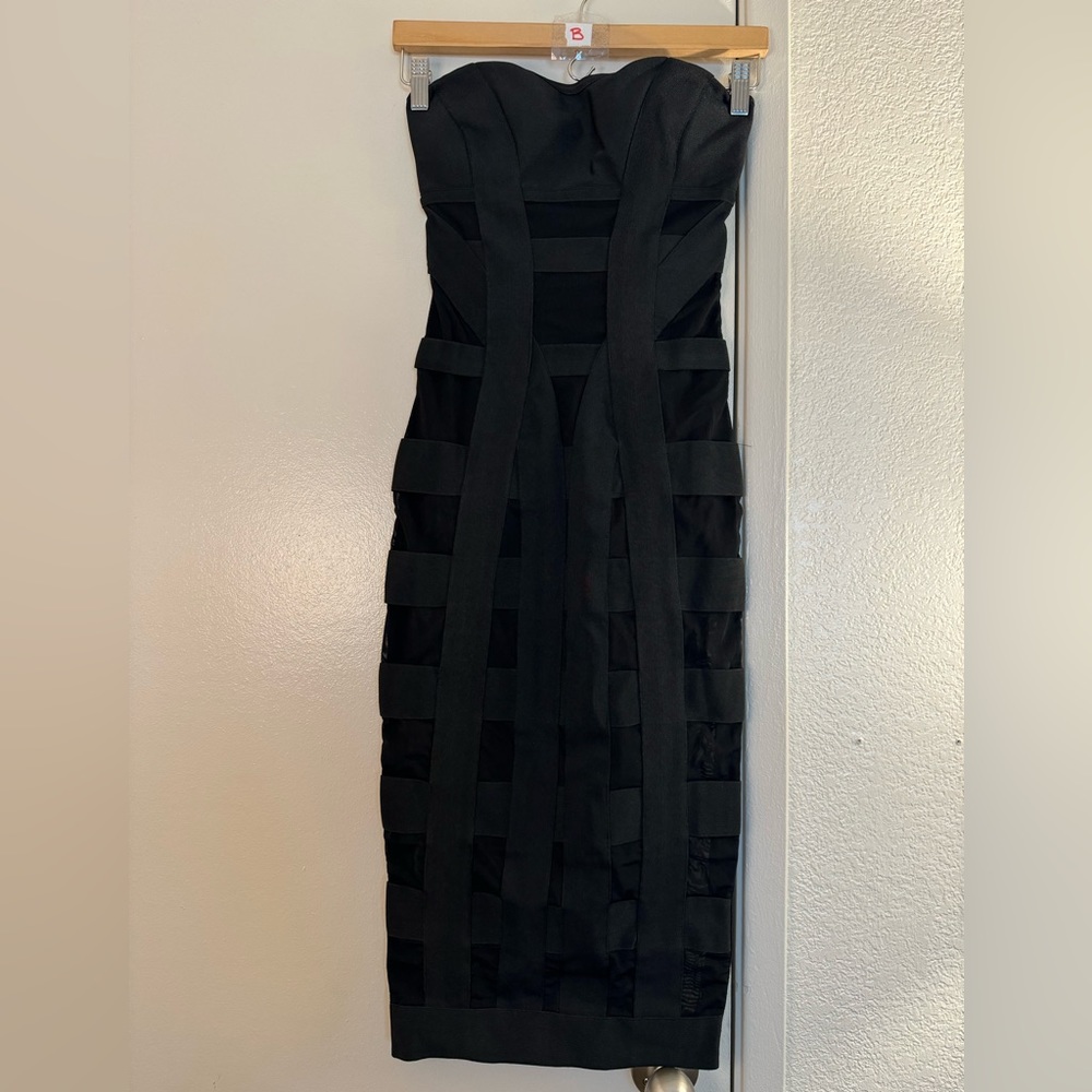 New Hot Night Out Bandage Midi Dress - Picture 5 of 16